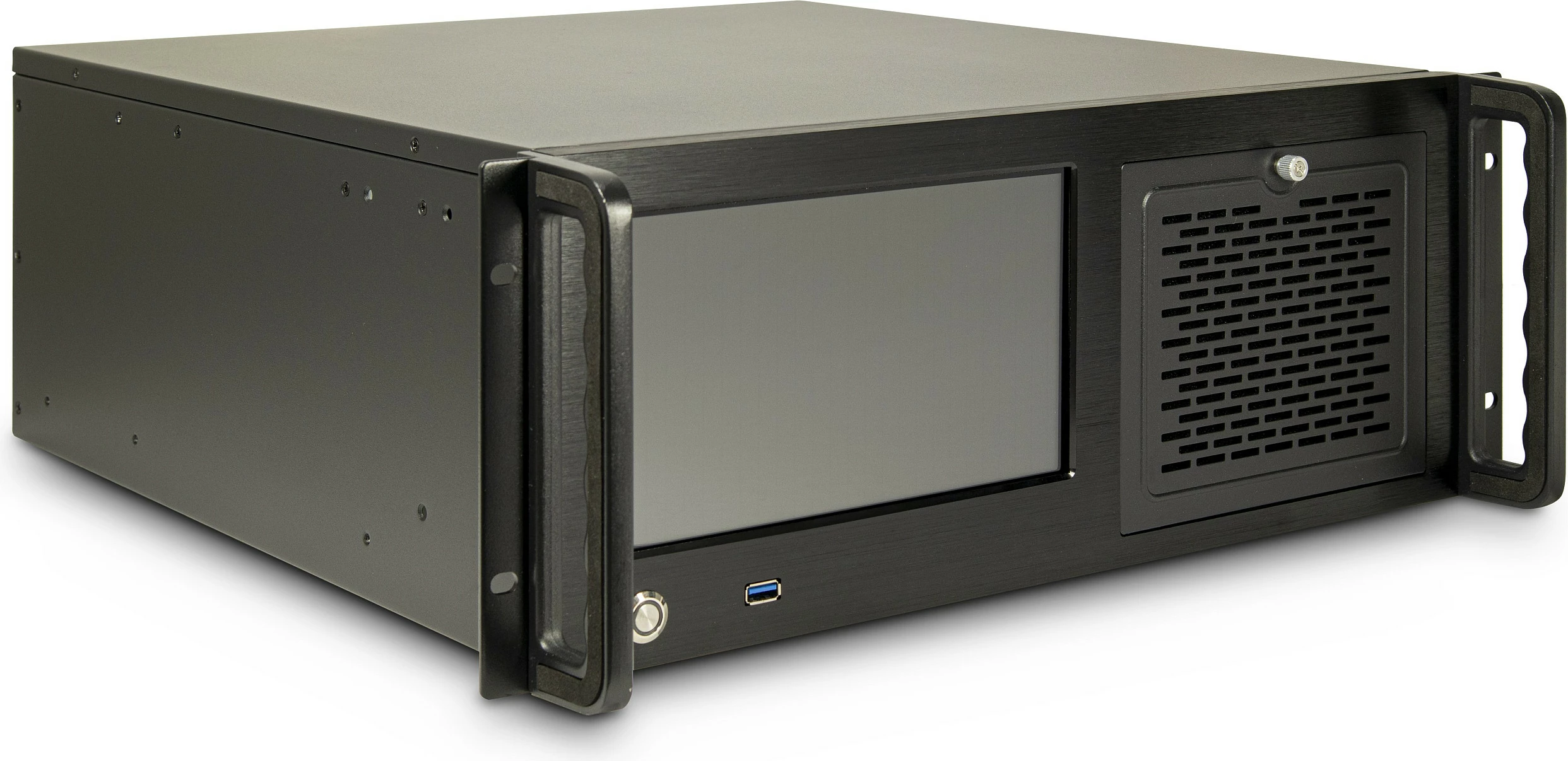 Kasë serveri Inter-Tech IPC 4U-4460TFT, 4U 19", ekran touch 8.9", e zezë
