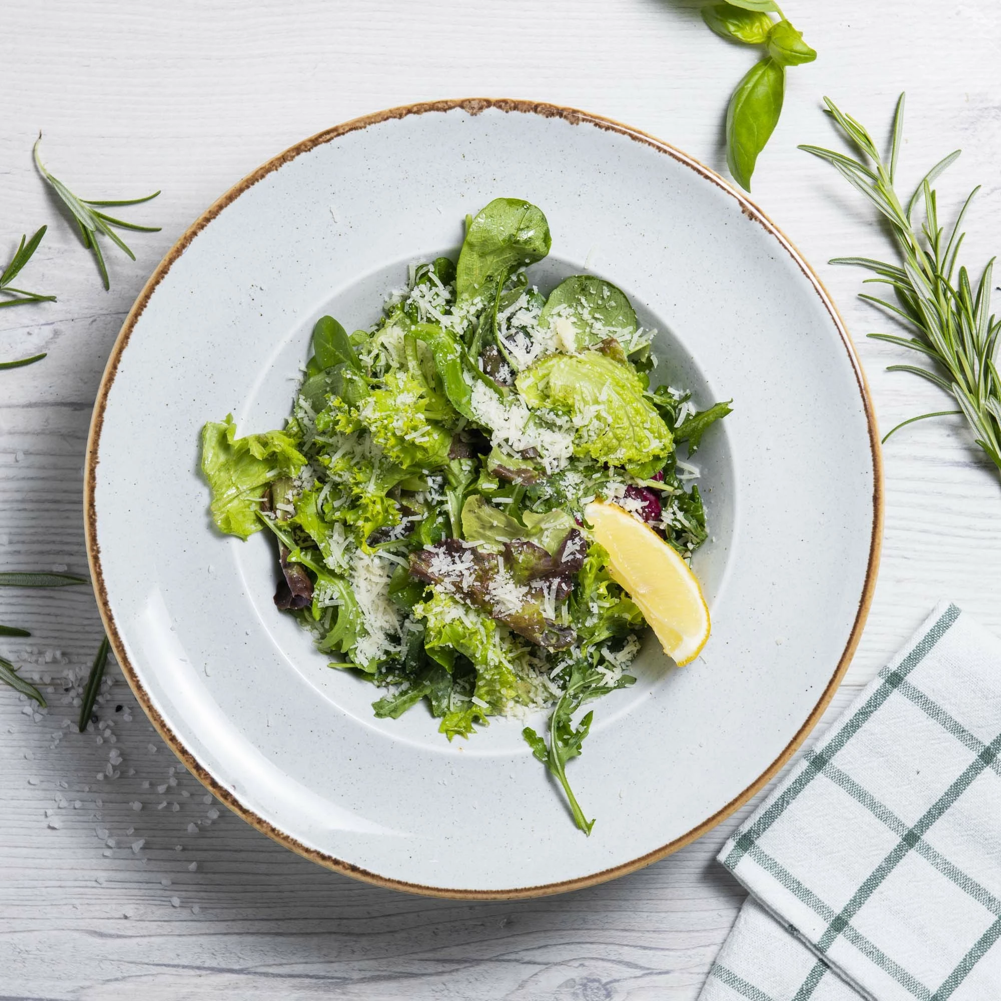 Pjatë e sheshtë Porland Seasons Ashen Ø300 mm porcelan, gri e çelët, set 6 copë