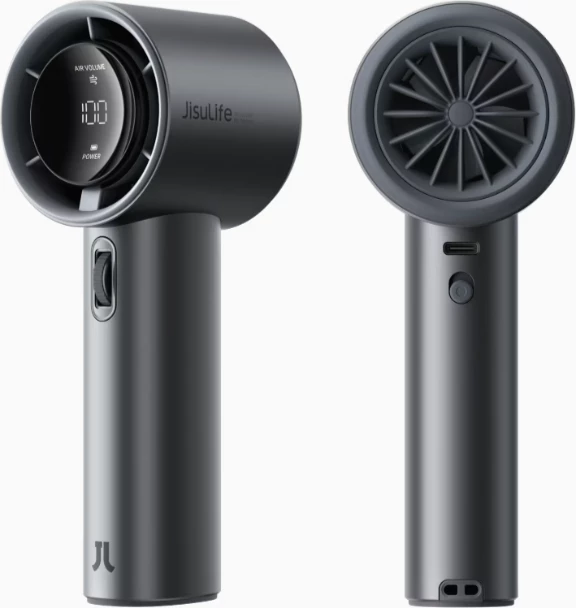 Ventilator dore Jisulife Pro1 S FA53PRO, 5000 mAh, USB-C, Gri e errët