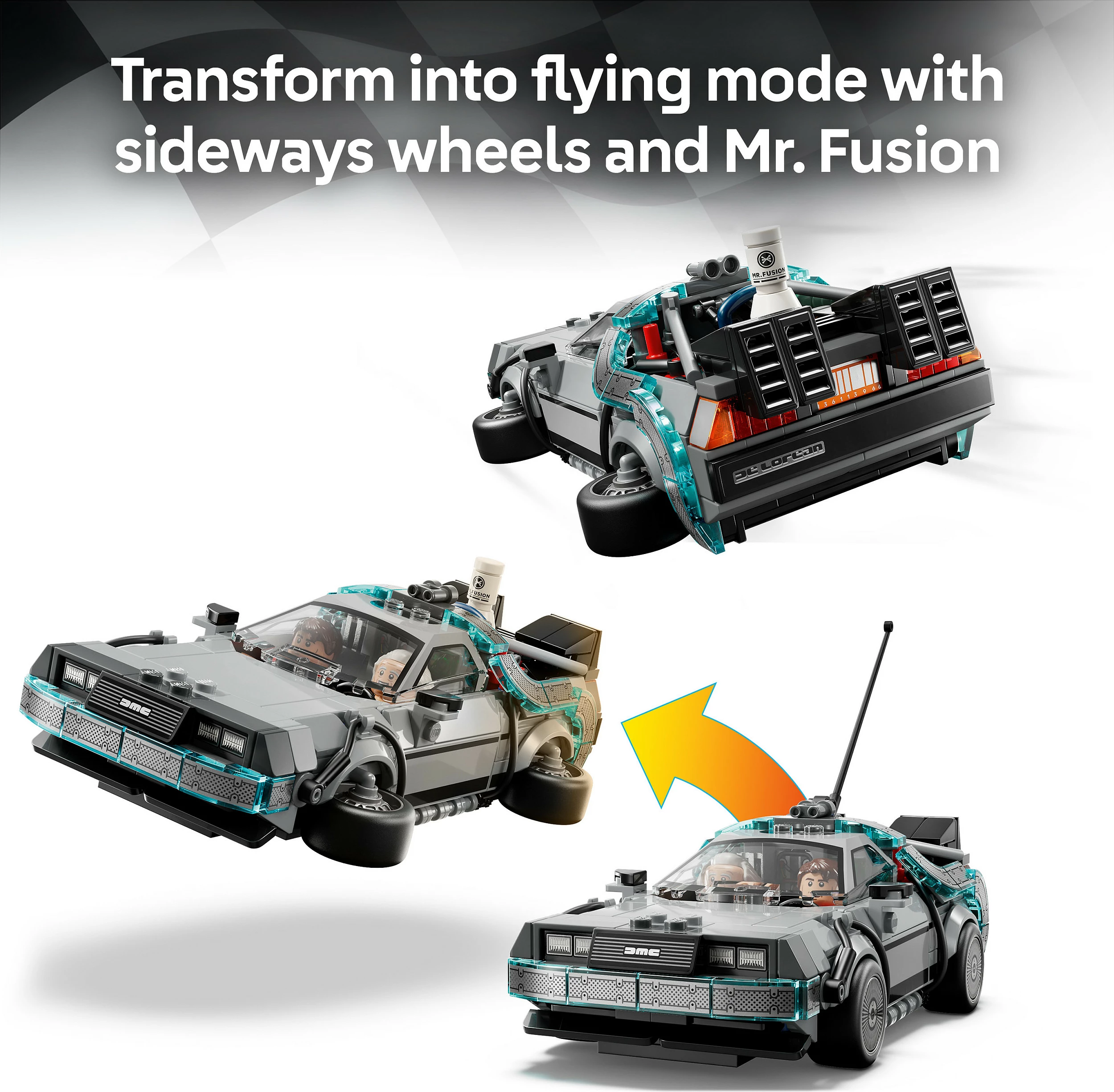 Set ndërtimi LEGO Speed Champions Time Machine Back to the Future 77256, 357 copë, multikolor