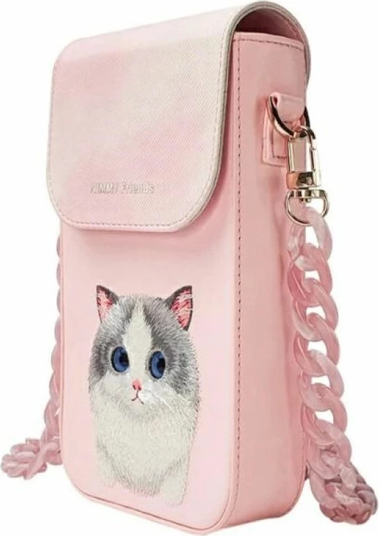 Çantë telefoni, Nimmy Big Eyed Pet 2.0 Cat 3-in-1, rozë