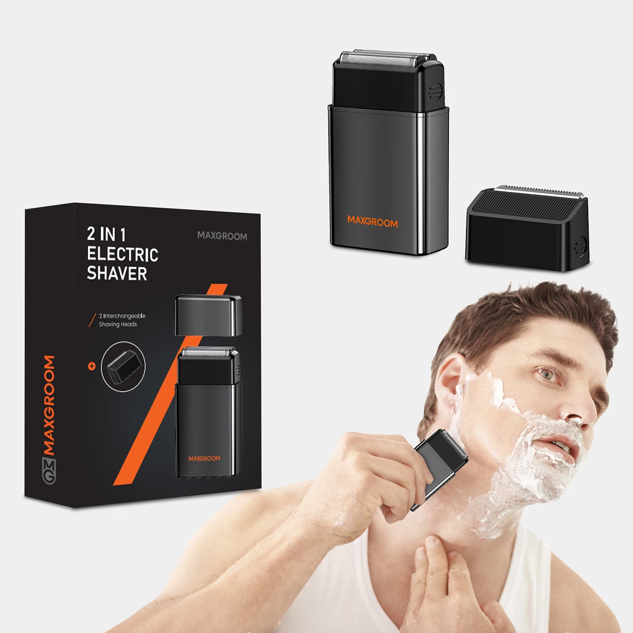 Makinë rroje elektrike 2-n-1 MAXGROOM M-5580, 7000RPM, USB-C, IPX6, 300mAh, e zezë