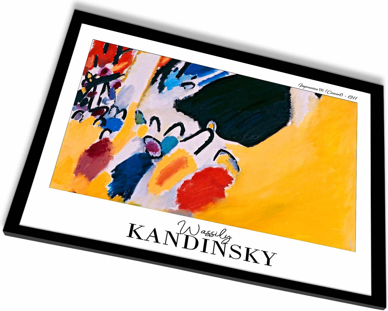 Pikturë dekorative me kornizë, Wallity, 4262SYHKANDINSKY-017, shumëngjyrëshe, 42x62cm