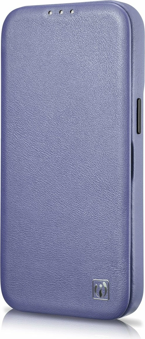 Mbështjellës iCarer CE Premium lëkure për iPhone 14 Pro Max, MagSafe, Vjollcë e lehtë