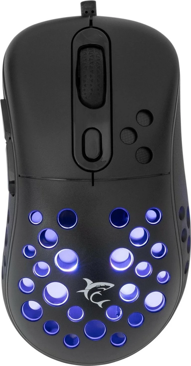 Maus gaming White Shark Azrael, 12800 DPI, RGB, me kabllo USB, i zi