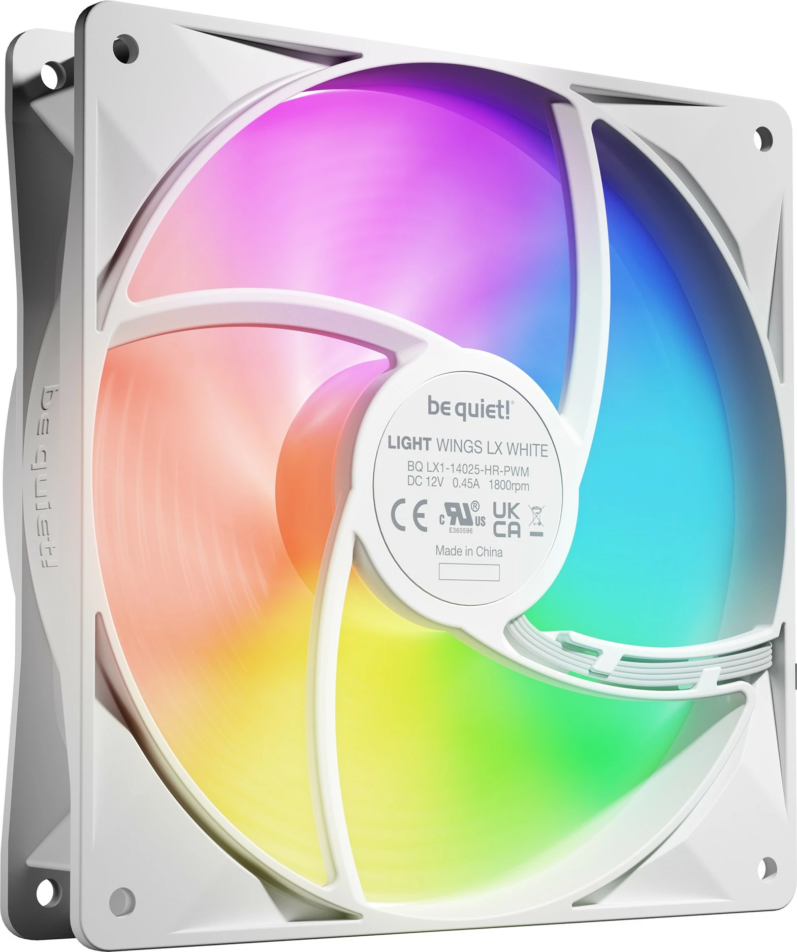 Ventilator Be Quiet! LIGHT WINGS LX PWM high-speed, 140mm, Triple-Pack, bardhë