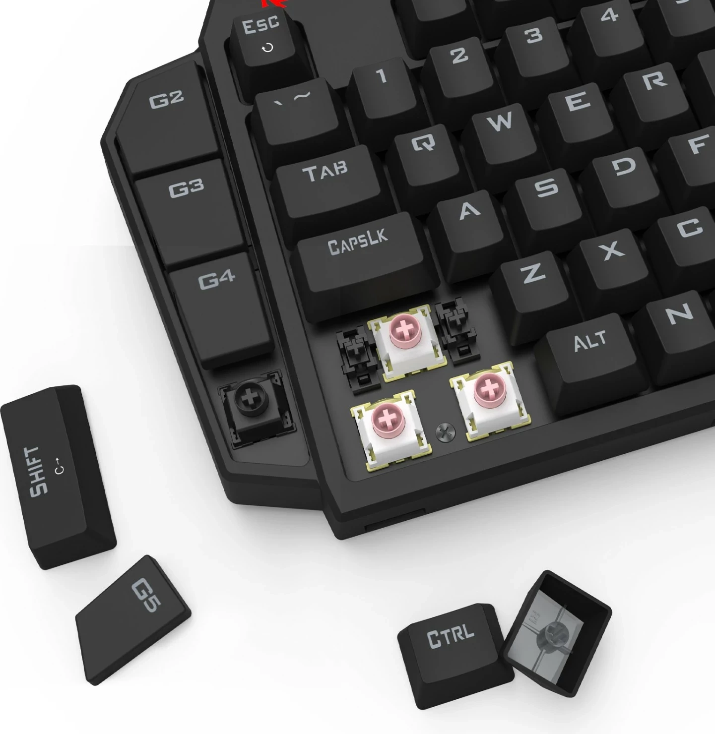 Tastierë gaming Redragon K585RGB-M Diti Magnetic, switch magnetik, RGB, USB-C, e zezë