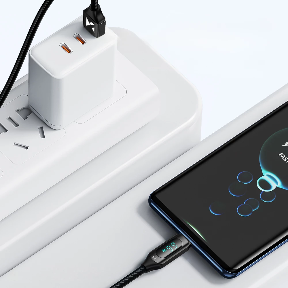 Kabllo USB-A në USB-C Wozinsky WUACC2, 2m, 66W, 6A, e zezë