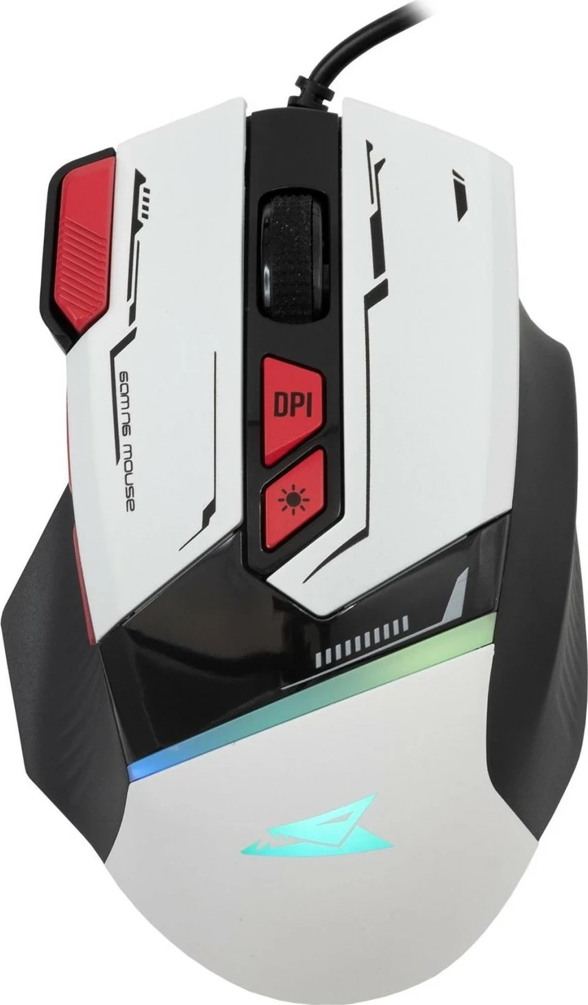 Maus gaming Baracuda Manta BGM-042, RGB, 12800 DPI, i bardhë