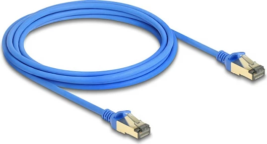 Kabllo rrjeti DeLOCK RJ45 Cat8.1 Slim 3 m, 40GbE, F/FTP, blu