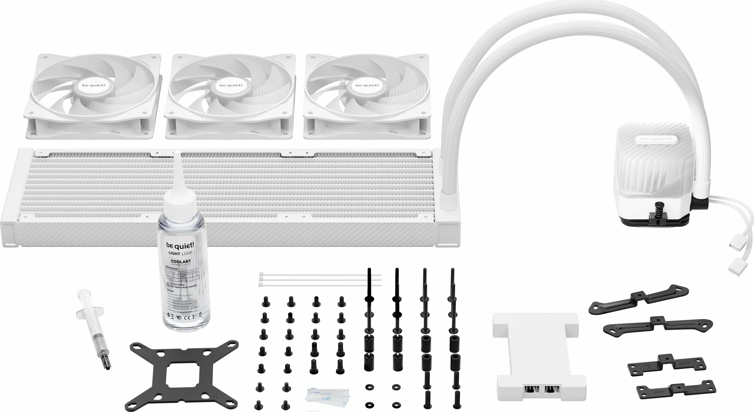 Ftohës uji AIO be quiet! Light Loop 360mm ARGB, 3x120mm PWM high-speed, Bardhë