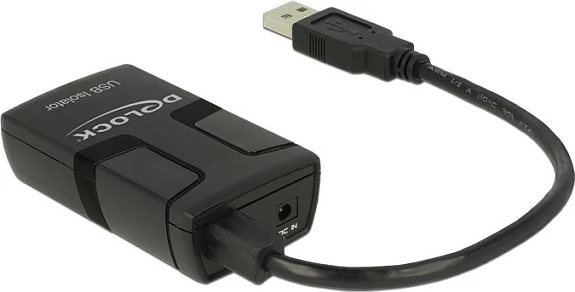 Adapter USB DeLOCK 62588, izolator galvanik, USB-A mashkull në USB-A femër, 0.15 m, i zi