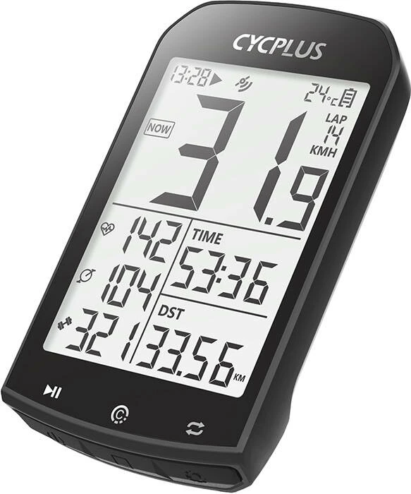 Kompjuter biçiklete GPS Cycplus M1, 2.9" LCD, Bluetooth 5.0, IPX6, i zi