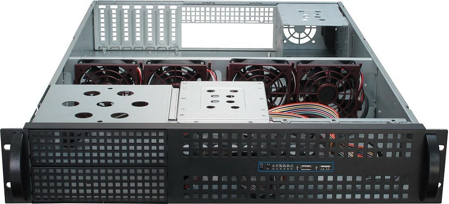 Kasë serveri Inter-Tech 2U-2129N, 2U Rack 19", 6x3.5", ATX/EATX, e zezë/argjendtë