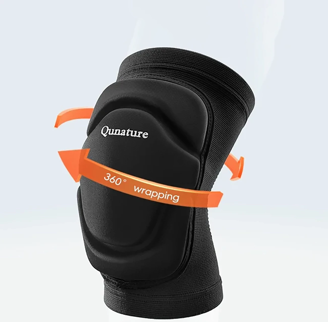 Mbrojtëse gjuri sportive Qunature 2205000102, madhësia M, EVA shkumë, elastike, e zezë, set 2 copë