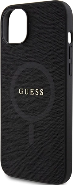 Mbështjellës Guess GUHMP15MPSAHMCK për iPhone 15 Plus 6.7", Saffiano MagSafe, zi