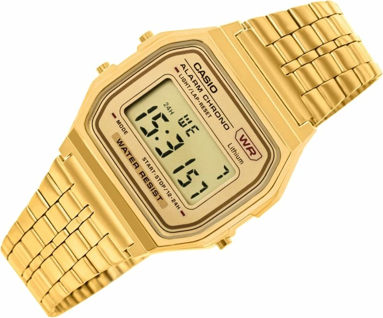 Orë dore digjitale CASIO Vintage A158WETG-9AEF, e artë, me kuti