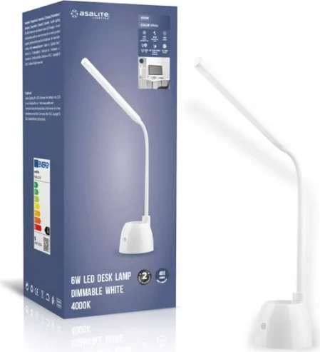Llambë tavoline ASALITE ASAL0224 LED 6W 4000K 480lm, me dimmer, e bardhë