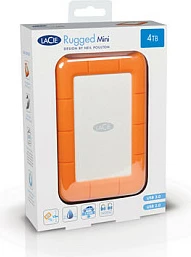 Hard disk i jashtëm LaCie Rugged Mini 2TB, USB 3.2 Gen 1, 2.5", AES 256-bit, Portokalli/Argjend