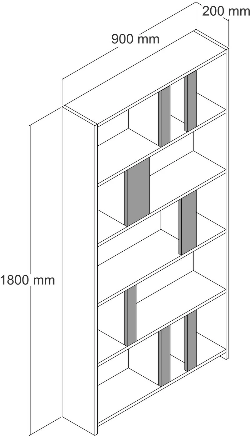 Raft librash Hanah Home, Lima, ngjyrë arre