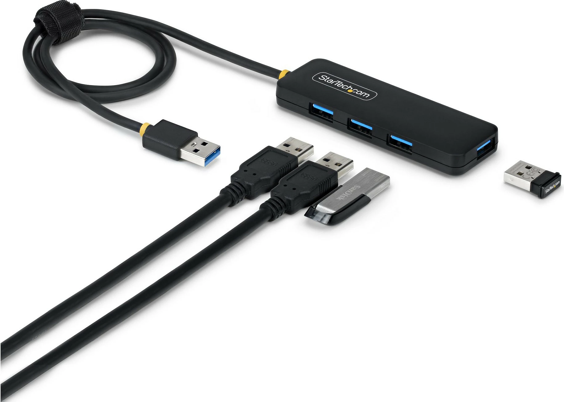 Hub USB StarTech 4-Port USB-A, USB 3.2 Gen 1 5Gbps, kabllo 61cm, i zi