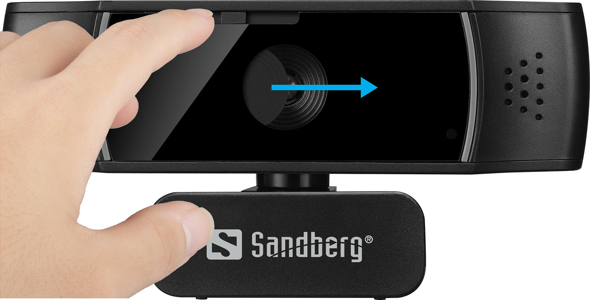Webcam Sandberg USB Autofocus DualMic, Full HD 1080p, 30fps, me kapak privatësie, e zezë