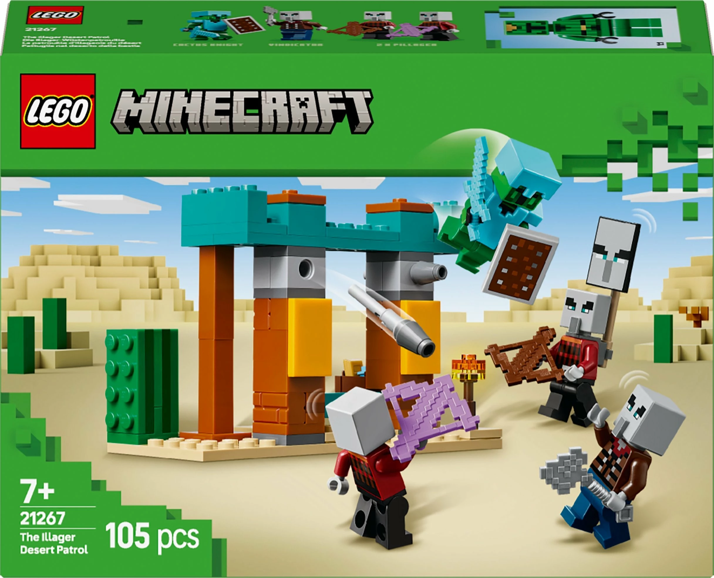 Set LEGO Minecraft 21267 Desert Illager Patrol, 105 copë