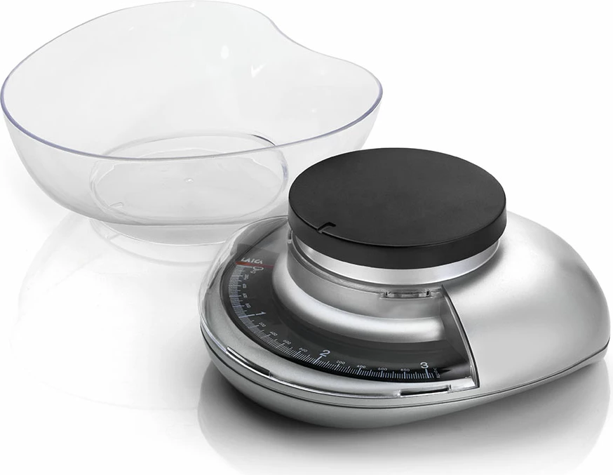 Peshore kuzhine mekanike LAICA LC7107, max 3 kg, me tas të madh, krom