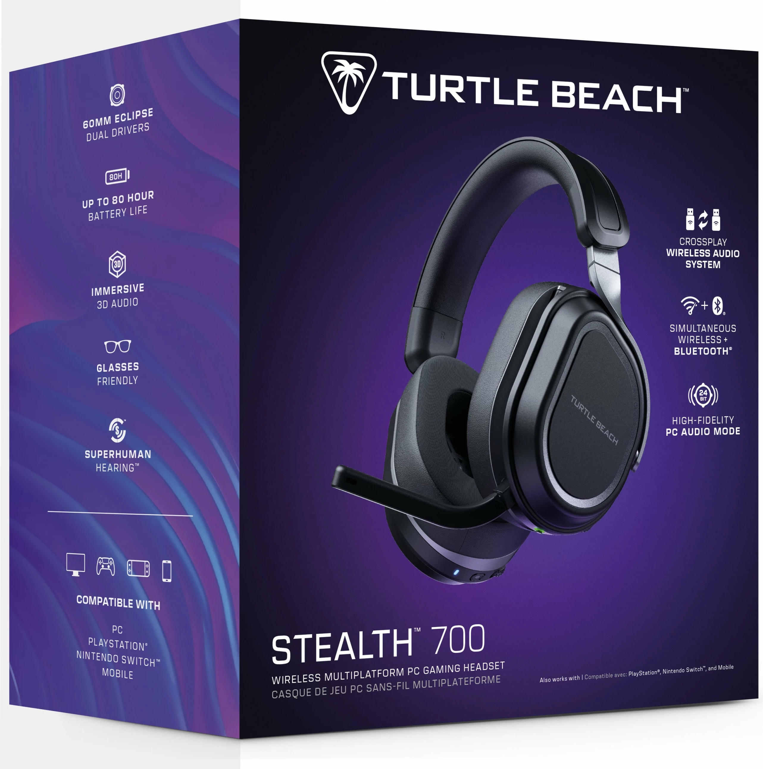 Kufje gaming Turtle Beach Stealth 700, me kabllo dhe Bluetooth, e zezë/gri