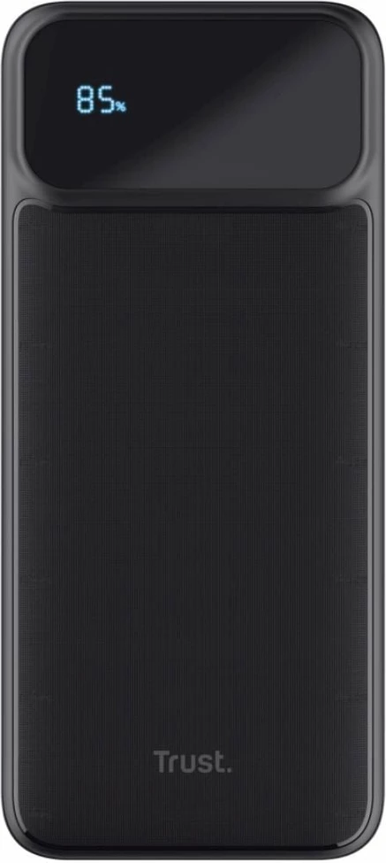 Powerbank Trust Avala 20000mAh 20W PD/QC, me display, e zezë, me kabllo USB-C 30cm