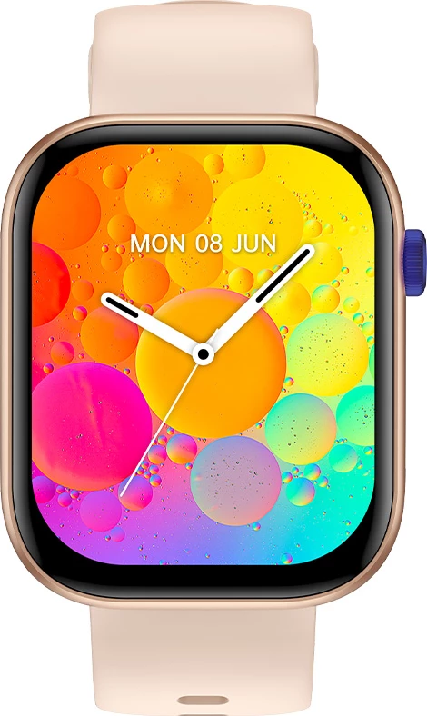 Smartwatch Moye Kronos 3 Pro 2.01\" TFT, Bluetooth 5.3, IP68, 300mAh, Gold, set me 3 rripa