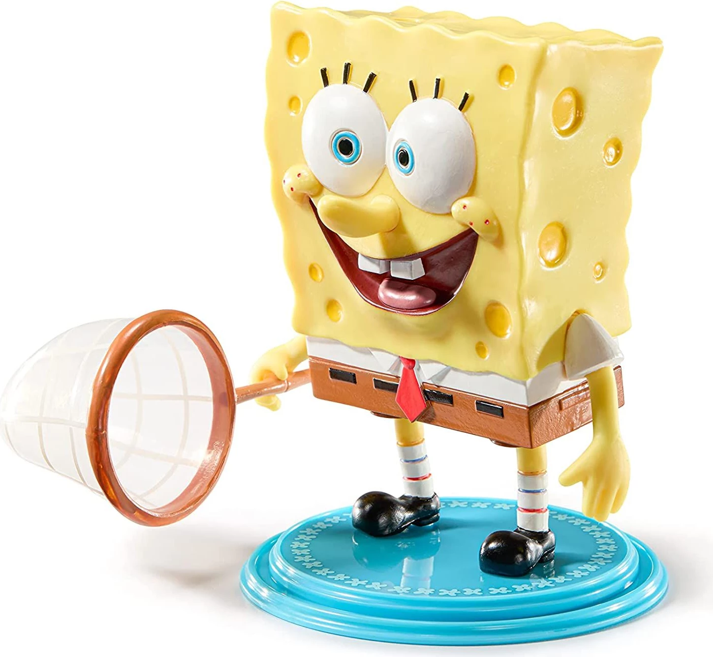 Figurinë e përkulshme NOBLE COLLECTION Bendyfigs Nickelodeon SpongeBob SquarePants 13 cm, me rrjetë