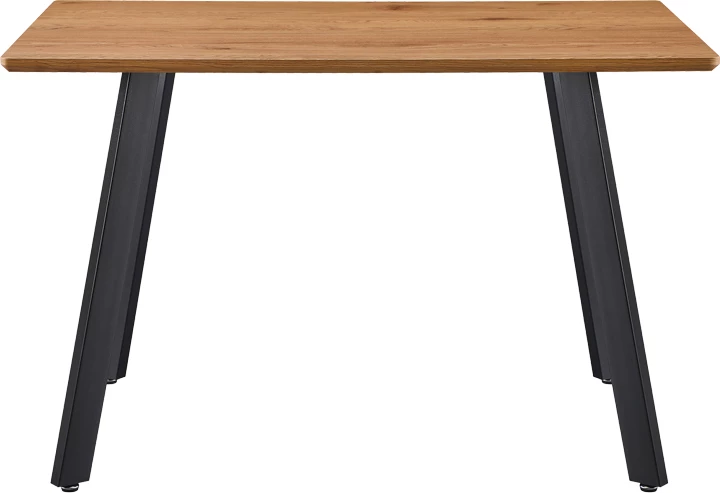 Tavolinë me karrige Toafel MDF, ngjyrë natyrale, këmbë të zeza, 120x80x75cm