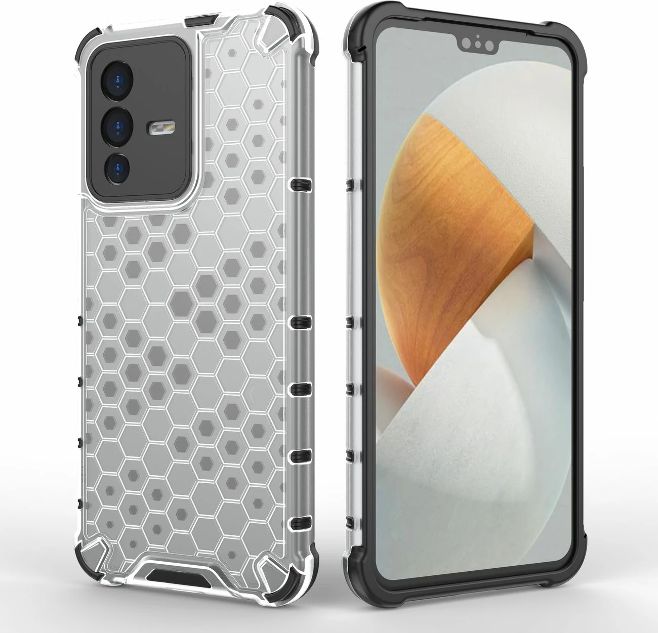 Mbështjellës Hurtel honeycomb për Vivo V23 5G, i zi