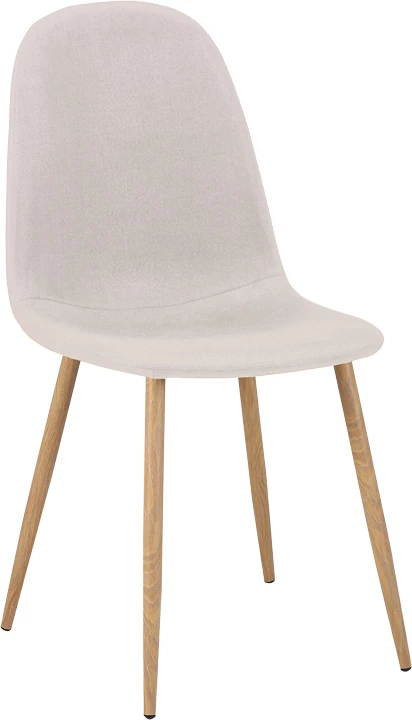 Karrige ngrënieje Bella, set prej 4 copash, material stof ngjyrë gri e çelët, këmbë metalike ngjyrë natyrale, 43.5x52x89cm