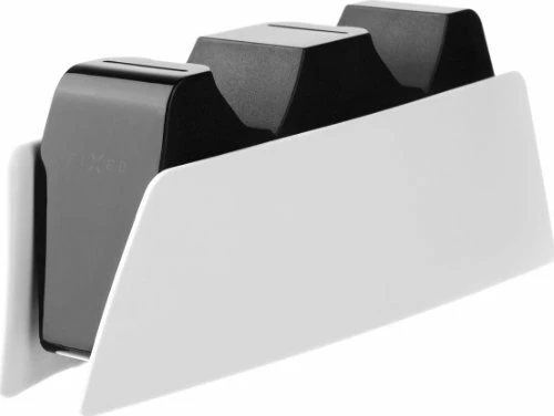 Stacion karikimi i dyfishtë Fixed FIXPS5-DCC-BW për kontrollor PS5 DualSense, USB-C 5V/2A, bardhë/zi