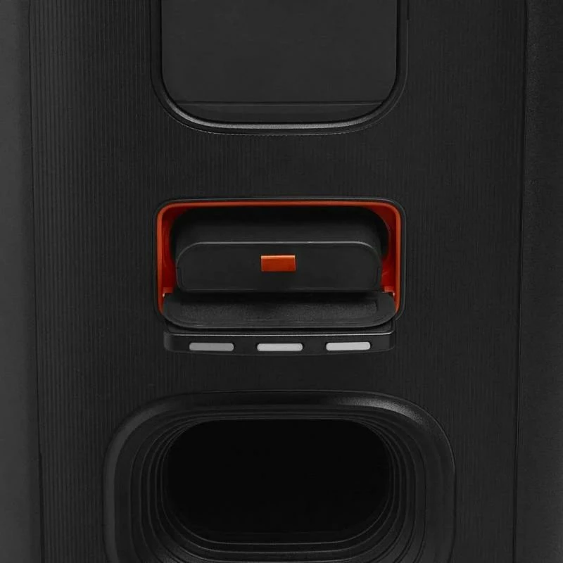 Altoparlant portativ JBL PartyBox Stage 320 JBLPBSTAGE320EP me drita LED, Bluetooth, me rrota dhe dorezë tërheqëse, ngjyrë e zezë