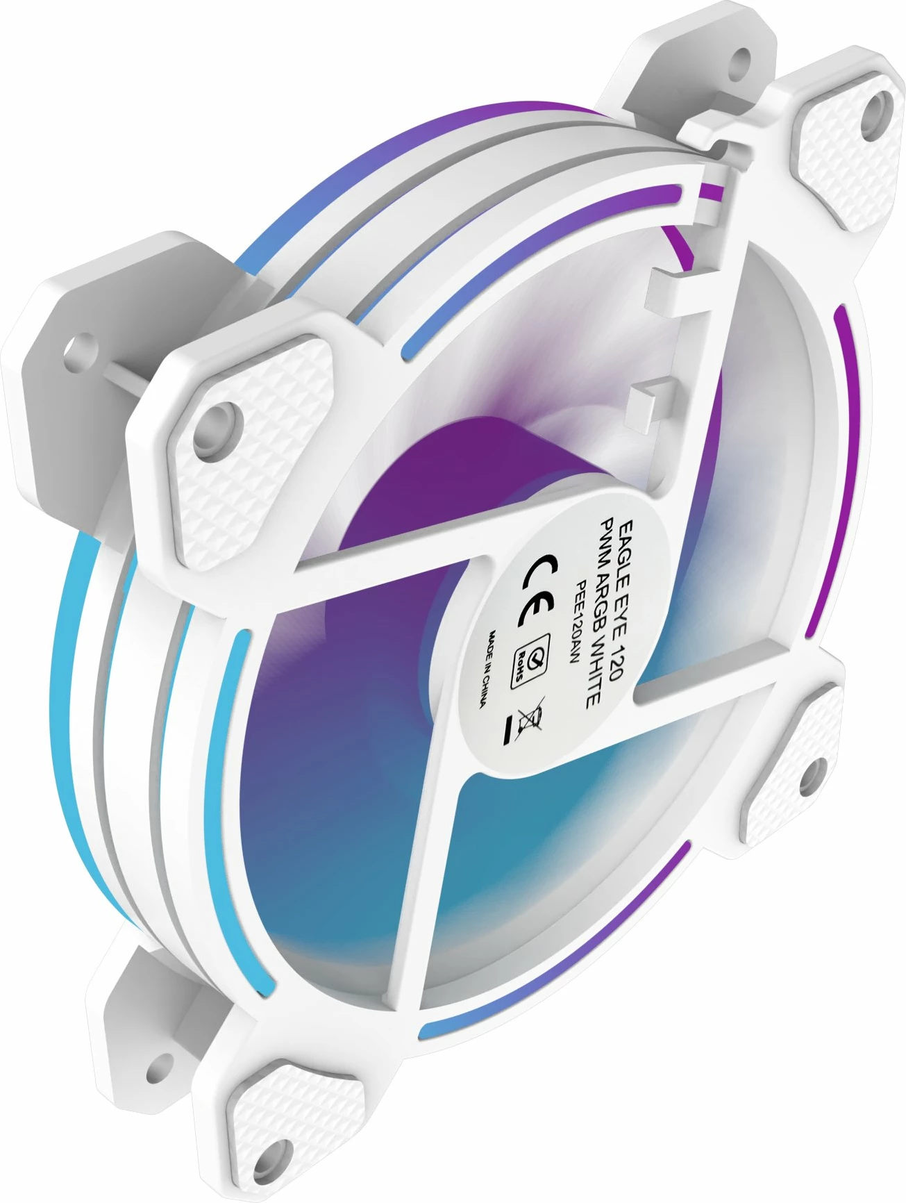 Ventilator kasë PC PREYON Eagle Eye 120mm PWM ARGB, 3 copë, i bardhë