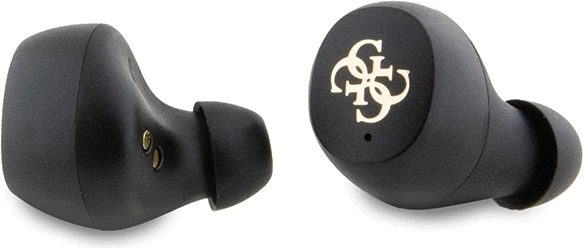 Kufje Guess 4G Metal TWS me ENC, stacion karikimi, të zeza