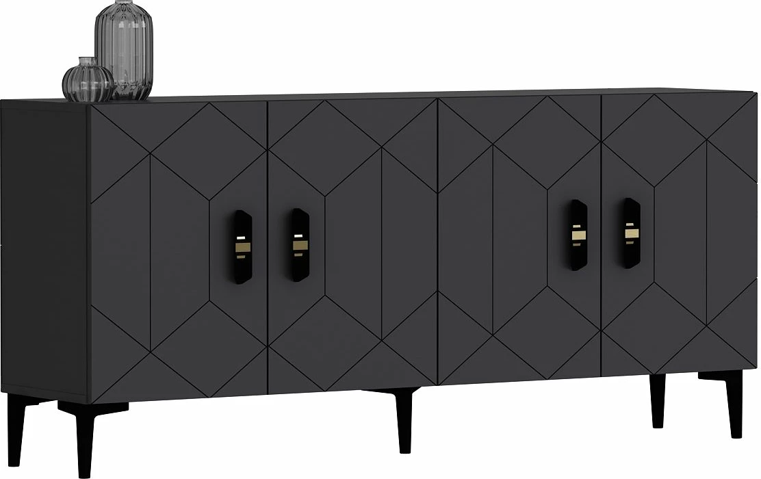 Konsol Skye Decor, ngjyrë antracit, Cross KB150