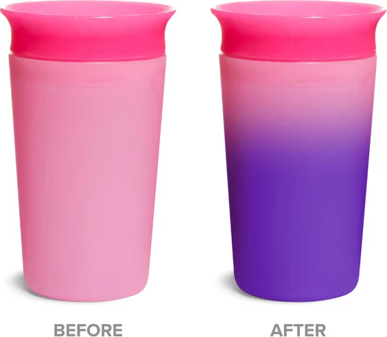 Kupë për fëmijë Munchkin Miracle 360° Color Changing Cup rozë, 266 ml