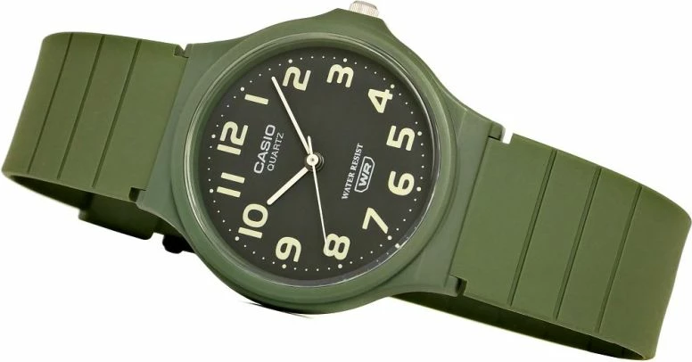 Orë dore femra Casio MQ-24UC-3BEF, e gjelbër, me kuti