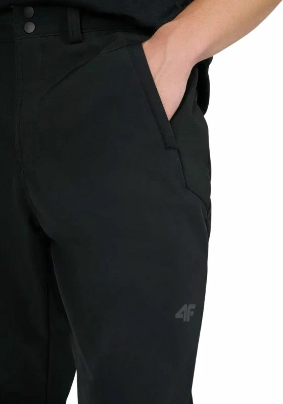 Pantallona trekking për meshkuj 4f, të zeza