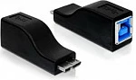 Adapter USB DeLOCK micro USB 3.0-B mashkull në USB 3.0-B femër, 5 Gbit/s, i zi