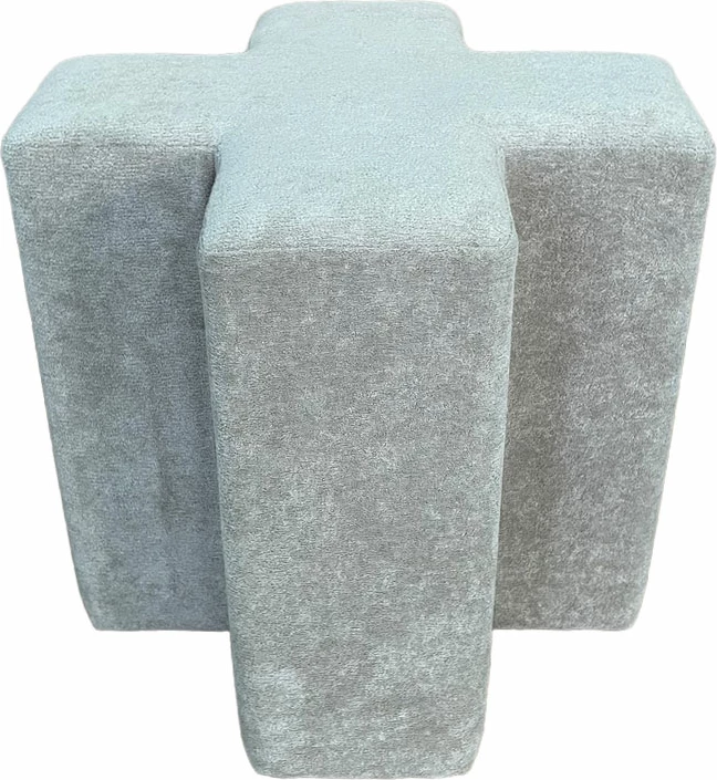 Stool Triliza, ngjyrë gri, 43x43x42 cm