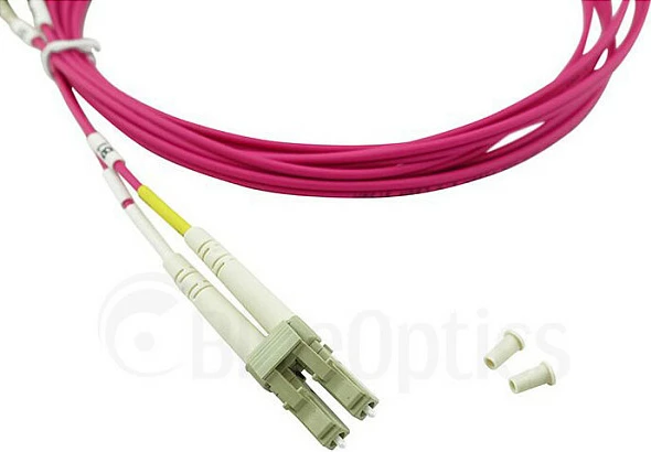 Kabllo patch fiber optike BlueOptics LC-LC OM4 MM 2m, magenta