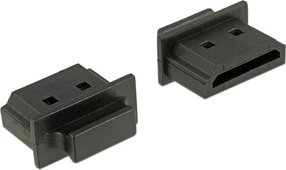 Kapak pluhuri për port HDMI-A DeLOCK, 10 copë, i zi