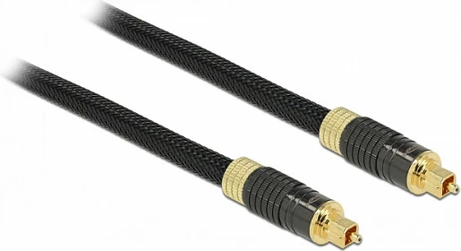 Kabllo optike audio DeLOCK TOSLINK 2 m, konektorë të artë, anthracite