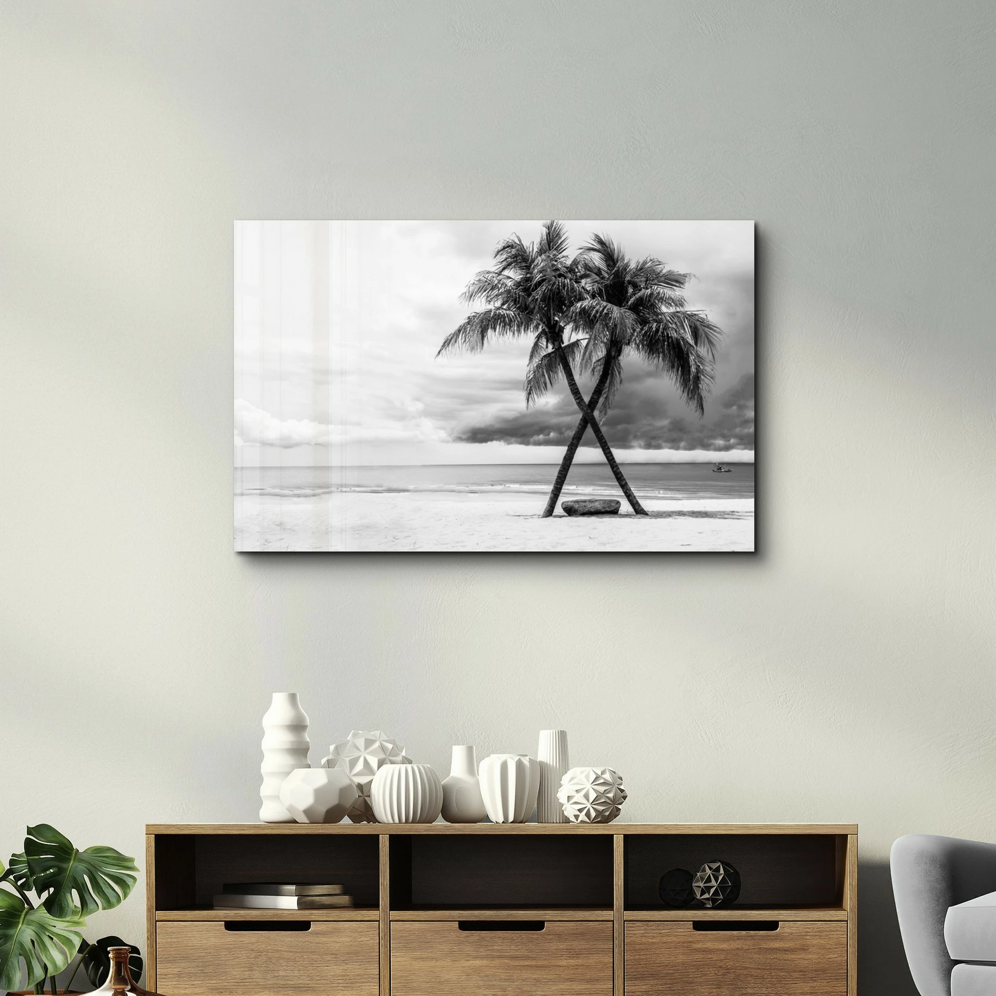 Pikturë dekorative prej xhami të temperuar, Wallity OGLS-1045, 46x72cm