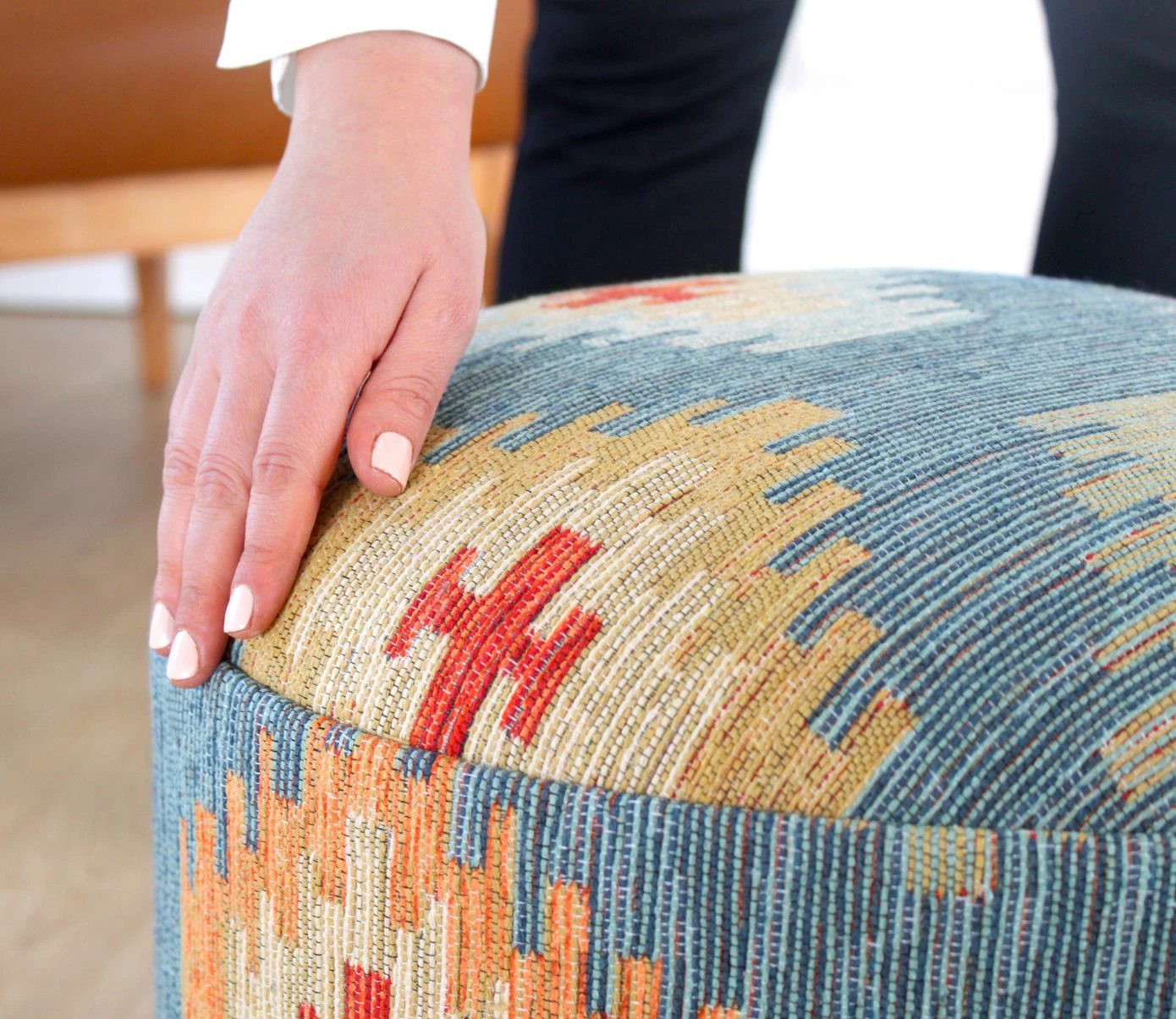 Puf Atelier del Sofa, ngjyrë kaltër, Ferruz